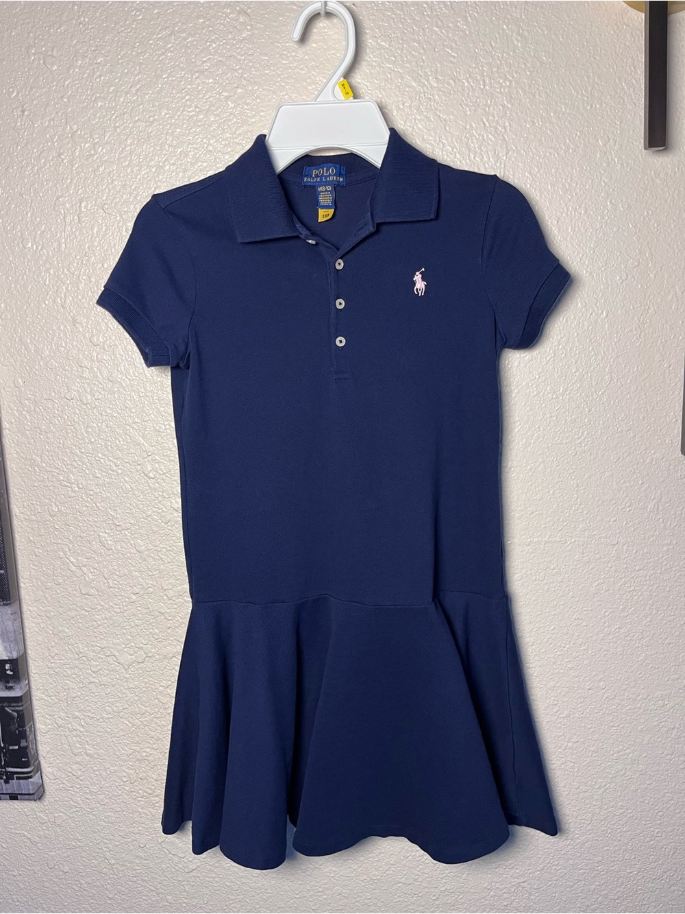 Polo by Ralph Lauren Navy Knit Dress Polo size M8-10 brand new without tag.